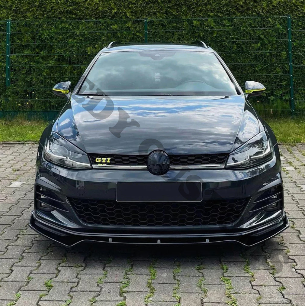 VW Golf Mk7/7.5 (all models) 2014–2020 Gloss Black Splitter