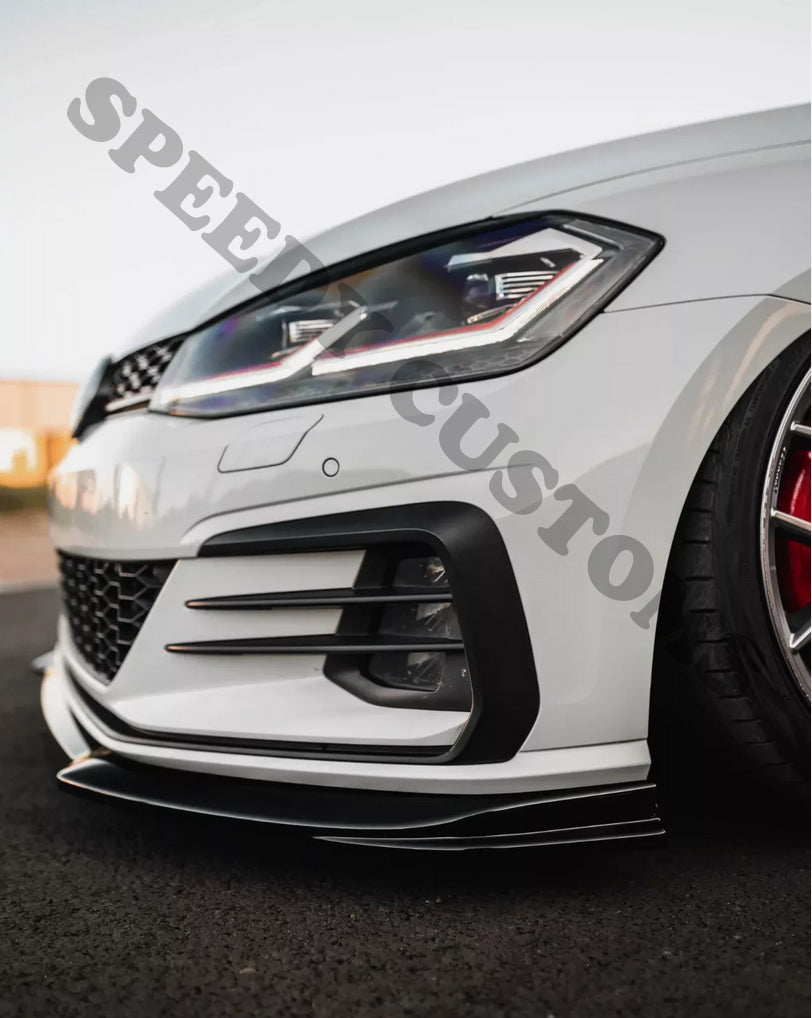 VW Golf Mk7/7.5 (all models) 2014–2020 Gloss Black Splitter