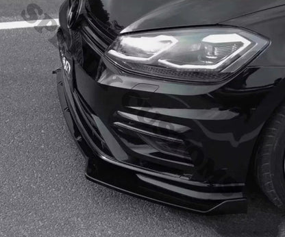 VW Golf Mk7/7.5 (all models) 2014–2020 Gloss Black Splitter